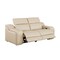 Homeroots 76in Cream and Silver Italian Leather Power Reclining Loveseat 720477 - alternate 2