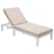 Leisuremod Chelsea Modern Outdoor White Chaise Lounge Chair With Beige Cushions CLW-77BG - alternate 4