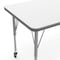 Flash Furniture Commercial Adjustable Height Rectangular Activity Table - Locking Casters-White XU-A2448-REC-WHT-T-P-CAS-GG - alternate 3