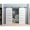 Sartodoors Double Barn Interior Door, 64" x 80", White QUADRO4117DB-WS-64 - alternate 3