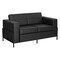 Office Star Products Arctic Loveseat, Black Faux Leather ARCT52-U65 - alternate 1