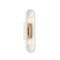 Troy Lighting Lane 2 Light Wall Sconce, Patina Brass and Ceramic White Large Crackle, 4 In x 16.5 In B1617-PBR/CLC - alternate 1