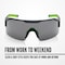 Jackson Safety Maxview+, Safety Glasses, Anti-Fog & Anti-Scratch, Smoke Lens, Black/Green Frame, Half-Frame 60003 - alternate 4