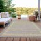 Homeroots 9' X 12' Gray And Silver Striped Washable Indoor Outdoor Area Rug 610472 - alternate 5