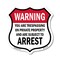Signmission No Trespassing Shield Sign Warning You A, 6 Inch X 6 Inch, Plastic Sign SHI-P-6-423 - alternate 1