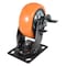 Vestil Polyurethane Swivel With Brake Caster 5 In. Diameter x 2 In. Width 639 lb Orange/Silver CST-E6-5X2PUP-SWB - alternate 5
