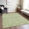 Homeroots 10' X 14' Artichoke Green And Ivory Floral Washable Indoor Outdoor Area Rug 604658 - alternate 4