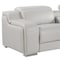 Homeroots 129" Light Gray Italian Leather Reclining USB Sofa 632873 - alternate 7