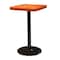 Leisure Craft 24" Square Perforated Pedestal Table, Portable, 40"H, Orange SQ24TAB40-ORANGE - alternate 1