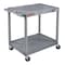 Luxor Utility Cart with Lipped Plastic Shelves, Polyethylene, 400 lb Load Capacity, 2 Shelves, 32 in L HE38-G - alternate 8
