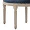 Homeroots 24" Navy Blue And Beige Linen Arm Chair 534000 - alternate 2