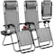 Serenelife Zero Gravity Chairs Set of 2, Grey SLZGHGRY87 - alternate 1