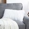 Lavish Home 12x20in Plush Lumbar Pillow Luxury Accent Pillow Insert and Shag Glam Cover Set for Bedroom, White 80-PFM-10 - alternate 3
