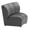 Homeroots 42" Black Velvet Modular Sofa 573987 - alternate 5