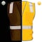 Dome75 Hi-Vis Safety Vest 2X/3X Class Non-ANSI/Enhanced Visibility , Zipper 2 Pockets, 1 Mic Tab DV1281 - alternate 4