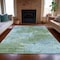 Homeroots 9' X 12' Sage And Denim Blue Abstract Washable Indoor Outdoor Area Rug 630655 - alternate 5