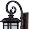 Homeroots Antique Bronze Frosted Linen Glass Lantern Wall Light 398625 - alternate 3