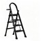 Wrightmaster 3.7 ft. Steel Step Ladder, 8 ft. Reach with Tool Rack and Sponge Armrest, 300 lb. Capacity ZoroBLACK-4 - alternate 1