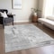 Homeroots 10' X 14' Gray And Off White Abstract Washable Indoor Outdoor Area Rug 609201 - alternate 5