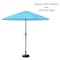 Pure Garden 9-Foot Outdoor Patio Umbrella and Base, Blue 50-101-BB - alternate 1
