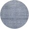 Homeroots 8' Sky Blue And Ivory Round Abstract Washable Indoor Outdoor Area Rug 605574 - alternate 5