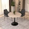 Leisuremod Bristol Modern Round Dining Table - MDF Wood Top with Powder Coated Steel Base BTBL-31NWST - alternate 6