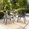 Flash Furniture Round Table Set, Aluminum, Glass, Metal, Plastic, Rattan, Clear TLH-087RD-037GY4-GG - alternate 7