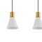 Jonathan Y Apollo 33.5" 3-Light Mid-Century Modern Iron Adjustable Linear LED Pendant, White/Brass Gold JYL6134B - alternate 4