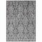 Homeroots 3' X 5' Gray And Pewter Damask Washable Indoor Outdoor Area Rug 616526 - alternate 4