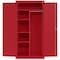 Sandusky Lee Combo Storage Cabinet, 72 in H, 36 in W, 18 in D, Swing, Keyed, Red, 4 Shelves CAC1361872-01 - alternate 1