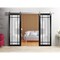 Sartodoors Sturdy Double Barn Door with Frosted Glass Planum 2112 Black 36x84 (2* 18x84) Solid Core PLANUM2112DB-S-BLK-36 x 84 (2* 18x84) - alternate 5
