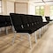 Flash Furniture Fabric Church Chair, Black XU-CH-60096-BK-SV-GG - alternate 6