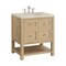 James Martin Vanities Breckenridge 30" Single Vanity, Whitewashed Oak, w/ 3 CM Siberian Silestone Top 330-V30-WWO-3SFR - alternate 7