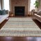 Homeroots 5' X 8' Gray And Silver Striped Washable Indoor Outdoor Area Rug 632216 - alternate 3