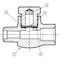 Hoke 6700 Series Safety Relief Tees - 1/4in MNPT x 1/4in FNPT, -20 Deg. To 250 Deg. F 6712L4YG - alternate 2