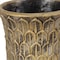 Homeroots 7in Antiqued Brass Textural Tone On Tone Cement Indoor Outdoor Round Urn Planter 487901 - alternate 3