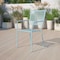 Flash Furniture 5PK Sky Blue Steel Patio Arm Chair w/ Square Back 5-CO-2-SKY-GG - alternate 5