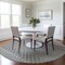 Homeroots 8' White And Black Round Chevron Washable Indoor Outdoor Area Rug 612300 - alternate 7