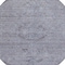 Homeroots 8' Blue And Gray Round Floral Washable Indoor Outdoor Area Rug 604212 - alternate 6