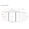 Arrow Woodridge 10 x 8 x 7 ft Woodgrain Steel Storage Shed WR108 - alternate 3