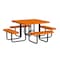 Leisure Craft Square Picnic Table, Orange, Surface Mount, 46 in T46SQSM-ORANGE - alternate 1