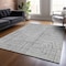 Homeroots 5' X 8' Gray And Ivory Geometric Washable Indoor Outdoor Area Rug 600829 - alternate 6