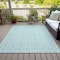 Homeroots 10' X 14' Aqua And Beige Ogee Washable Indoor Outdoor Area Rug 601613 - alternate 4
