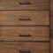 Homeroots 48" Oak Finish 5 Drawer Chest Dresser With Brass Metal Hardware 376967 - alternate 4
