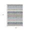 Homeroots 9' X 12' Navy Blue And Beige Striped Washable Indoor Outdoor Area Rug 632231 - alternate 2