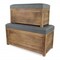 Homeroots Set Of 2 Rectangular Gray Linen Fabric And Wood Storage Benches 379848 - alternate 7