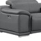 Homeroots Battleship Gray Leather Modular L Shaped Eight Piece Corner Sectional With Console 643915 - alternate 2