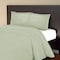 Homeroots Light Green Queen Cotton Blend 1000 Thread Count Washable Duvet Cover Set 528108 - alternate 1