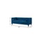 Homeroots 83" Navy Blue Velvet Wood Sofa With Toss Pillows 543953 - alternate 5