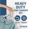 Lifemaster Velvet Hangers, Swivel Hook, Non-Slip, Heavy Duty, Holds 10 lbs, White, 10PK LMVEL10WH - alternate 3